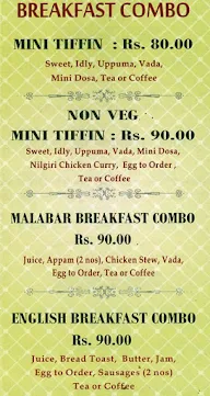 Coonoor Ramachandra menu 2