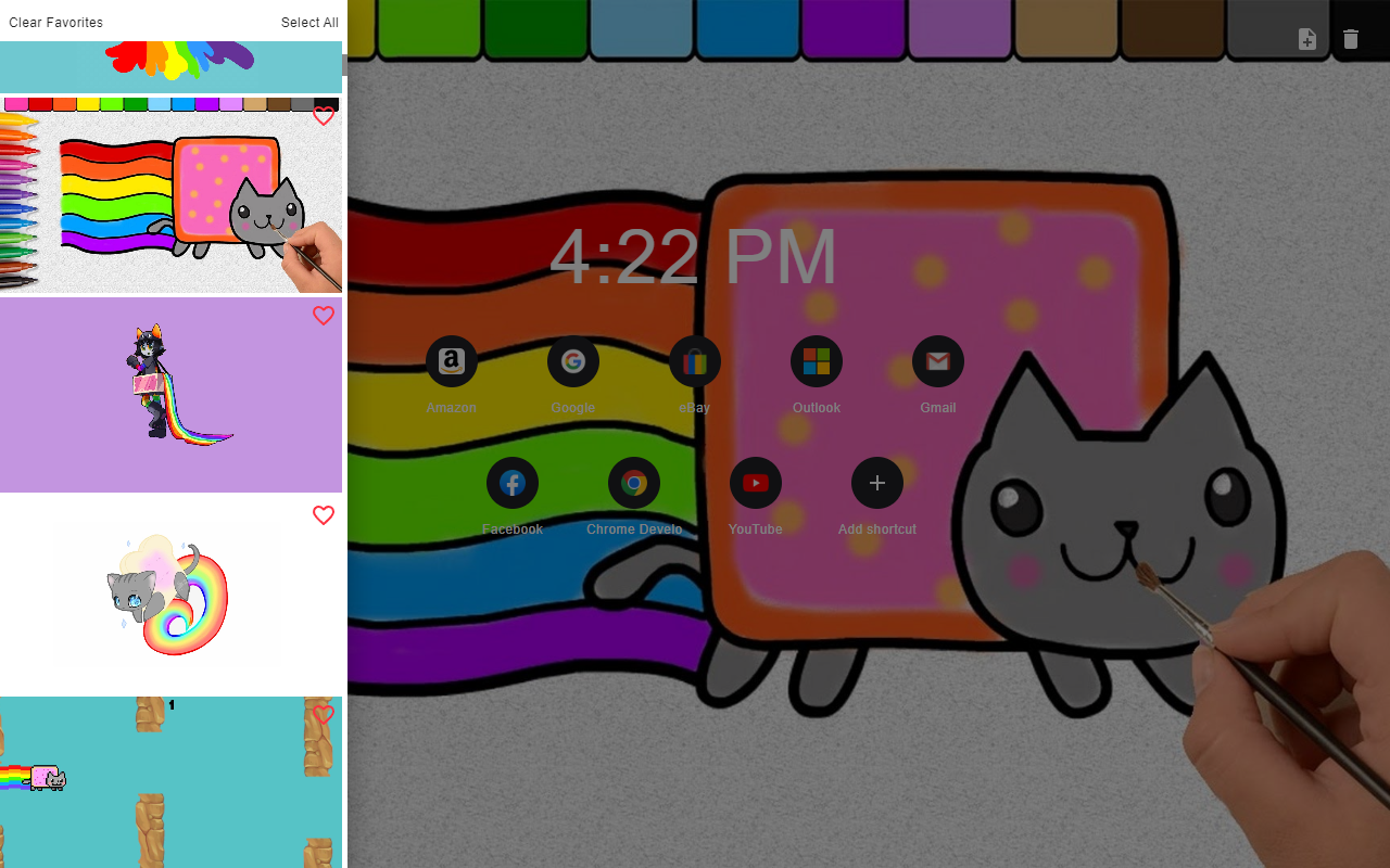 Nyan Cat New Tab Wallpaper Theme Preview image 6