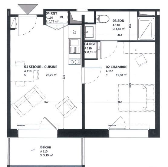 Vente appartement 2 pièces 42 m² à Criquebeuf-sur-Seine (27340), 242 500 €