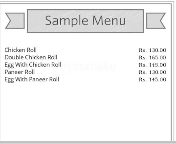 Kolkata Famous Kati Roll menu 