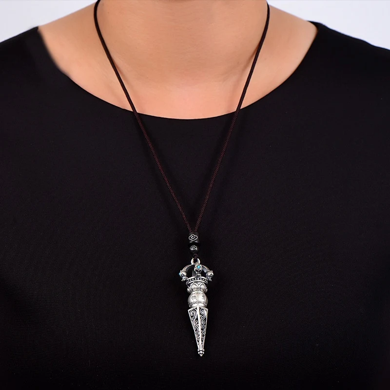 Title 3, Sterling Zilver 999 Vajra Hanger Zes Woorden Ma...