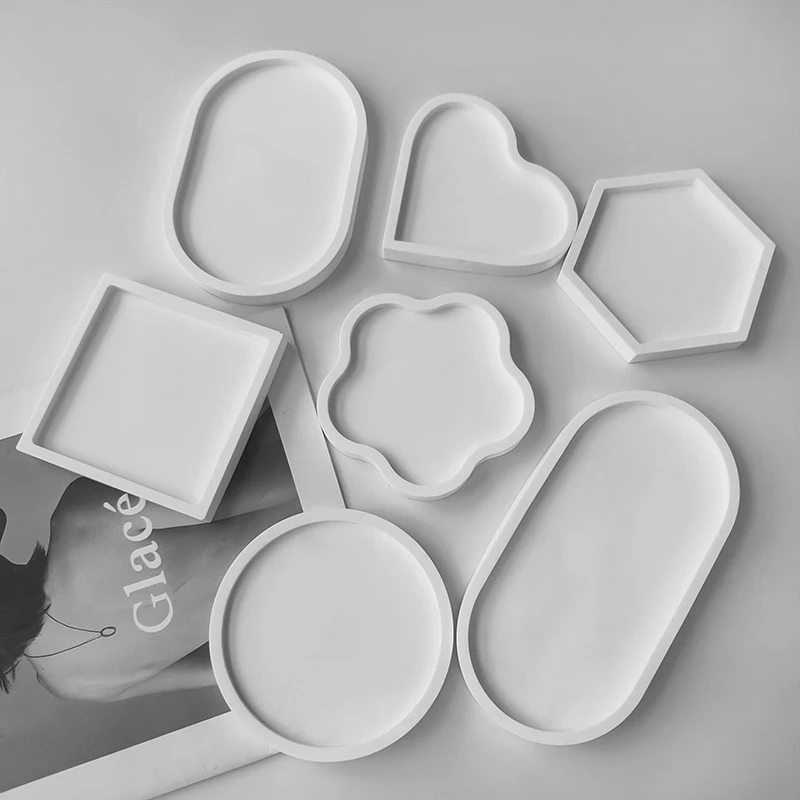 Haz tus propios posavasos, bandejas y más con este molde de resina epoxi de silicona. Perfecto para manualidades DIY y creación de arte.