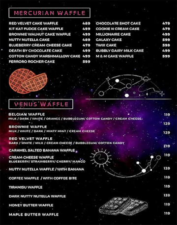 Waffle O Sphere menu 