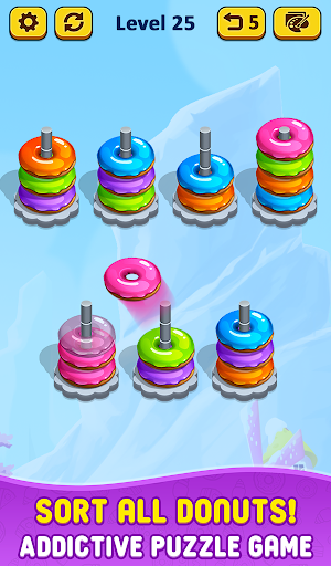 Screenshot Donut Hoop Stack 3d Color Sort