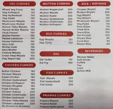 LG Park Restaurant menu 