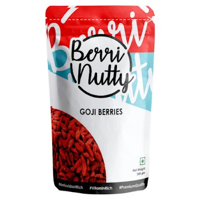 BerriNutty Dried Goji Berries (unsweetened) Vacuum Packed For Freshness - 200g