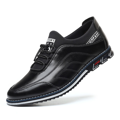 Title 3, Embroidered Low Top Plus Size Leather Casual Sh...