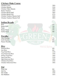 Green Chillies Restaurant menu 2