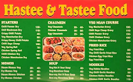 Hastee & Tastee Food menu 1