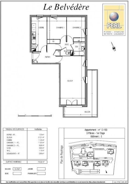 Vente appartement 3 pièces 74 m² à Le Havre (76600), 221 000 €