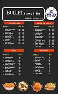 Bullet Cafe & Grillz menu 1