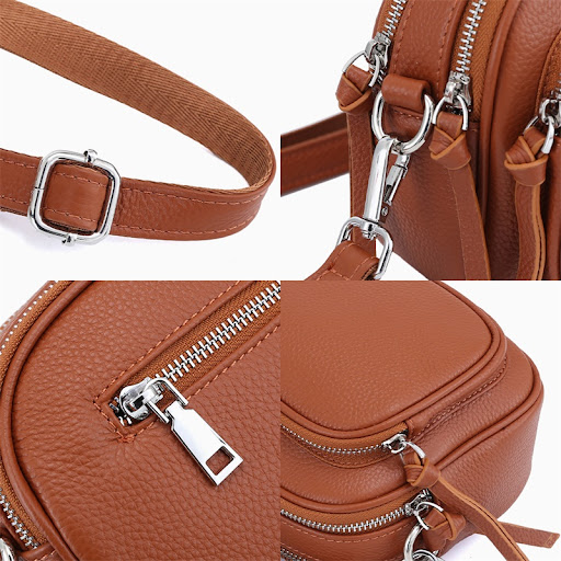 Title 8, Lightweight First Layer Cowhide Small Square Wo...
