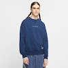 jordan x fragment navy fleece crew