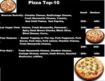 Pizza Top 10 menu 