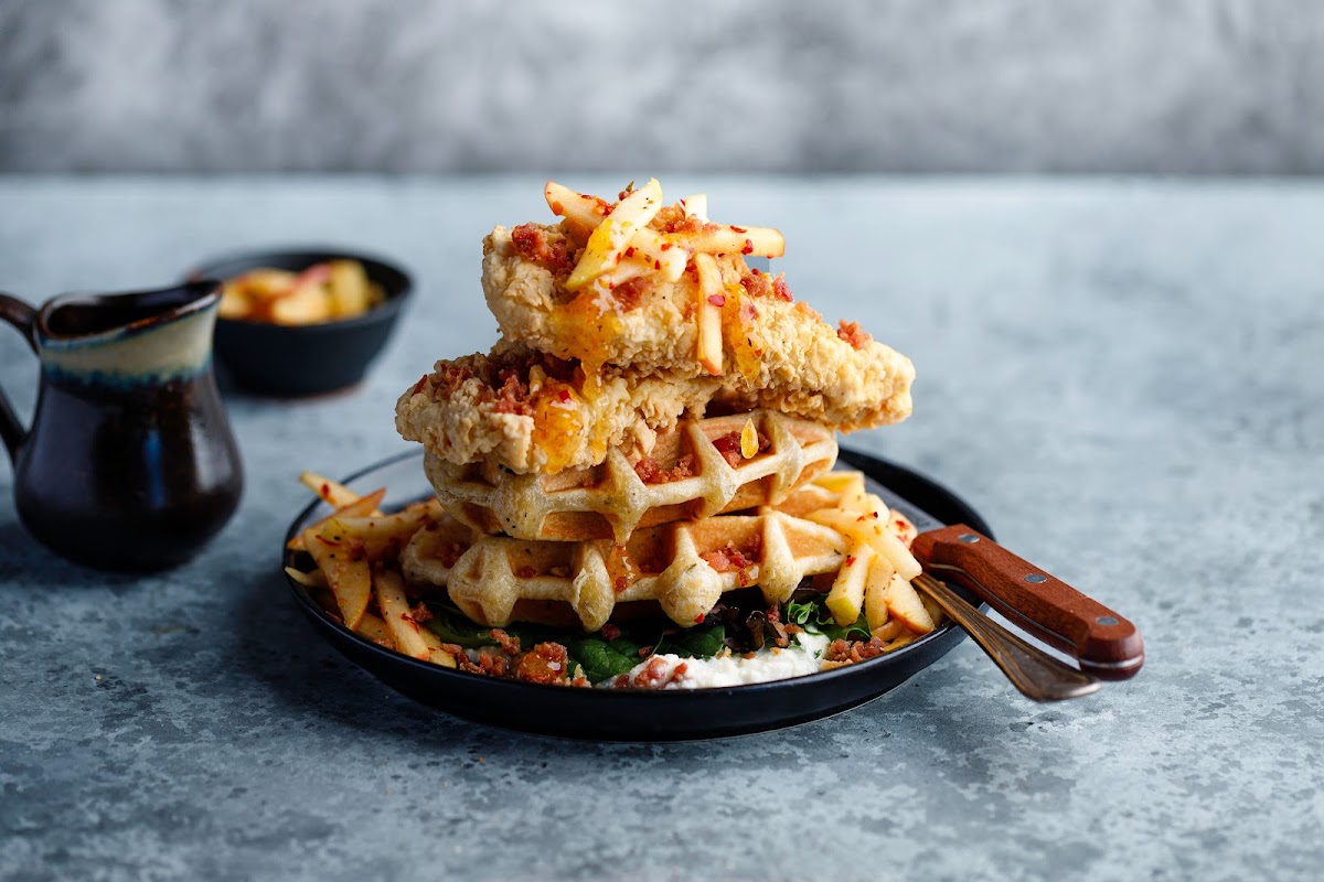 Chicken & Waffles - Can be made with grilled chicken and a Gluten Free Waffle