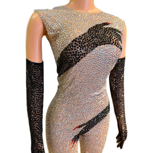 Title 4, European and American Rhinestone Oversleeve Tul...