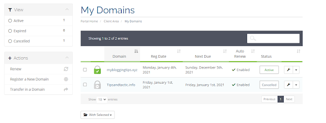 Domain list on intek host