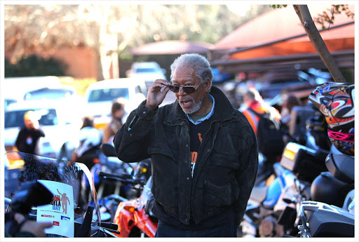 Hollywood actor Morgan Freeman at The Nelson Mandela Foundation in 2010.