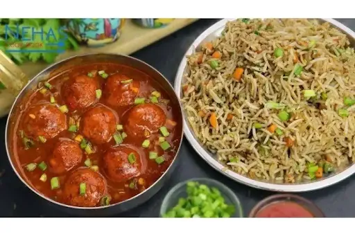 Veg Manchurian + Veg Fried Rice