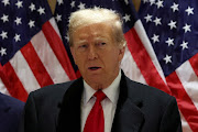 Republican presidential candidate and former US President Donald Trump speaks during a press conference at one of his properties after attending a hearing in his criminal court case on charges stemming from hush money paid to a porn star in New York City, US, March 25, 2024. 