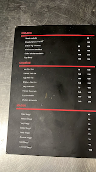 Late Night Cafe menu 1