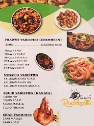 Aadam's Ruchikoottu menu 2