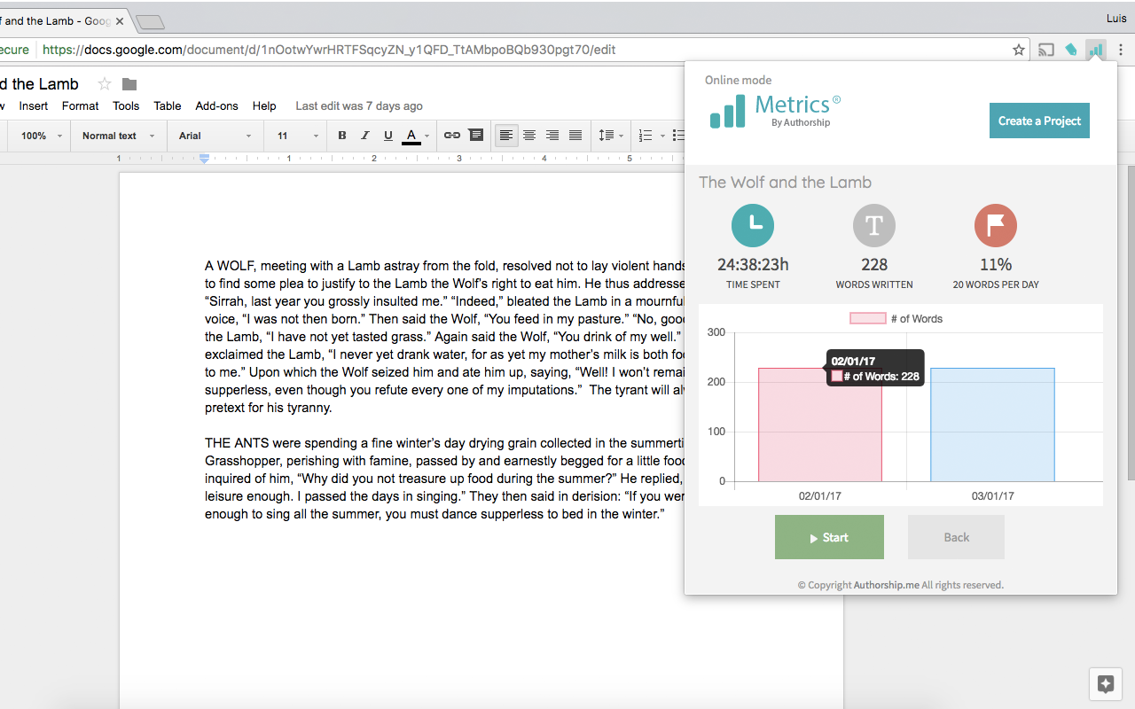 Metrics by Authorship Preview image 1