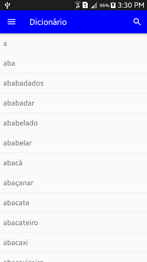 Screenshot Dicionário Língua Portuguesa