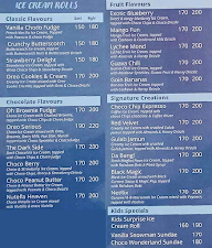 Icebreakers Ice Creams menu 1