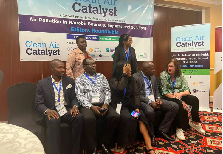 Environmental experts and Editors attending the Climate Change and Air Quality Monitoring Media Workshop at Nairobi’s Stanley Hotel on Tuesday, February 27, 2024.