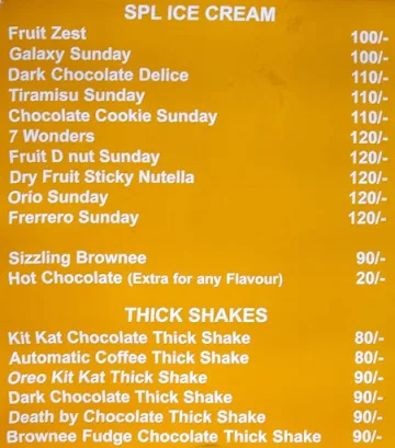 Lassi Shop menu 