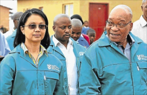 File photo: Minister of Agriculture, forestry and Fisheries Tina Joemat-Pettersson with President Jacob Zuma. PHOTO: ELMOND JIYANE