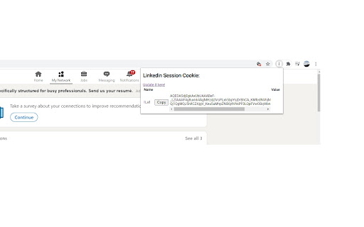 Learners.ai Linkedin cookie Viewer