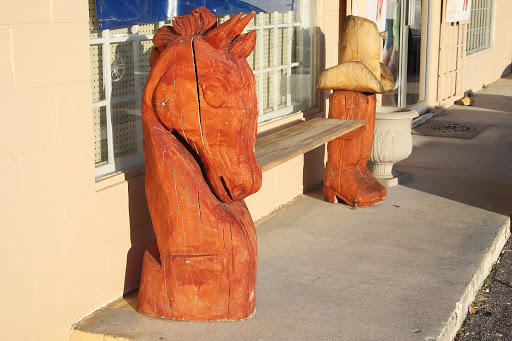 Loyal Steed Bench Carving