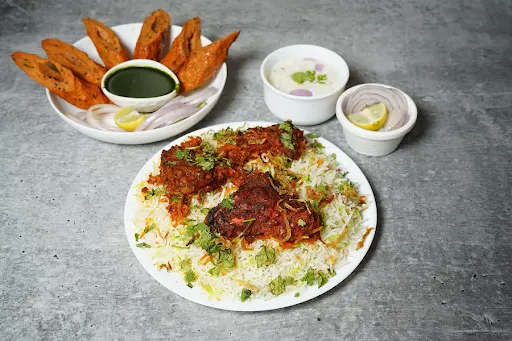 Chicken Tandoori Biryani With Seekh Kebab