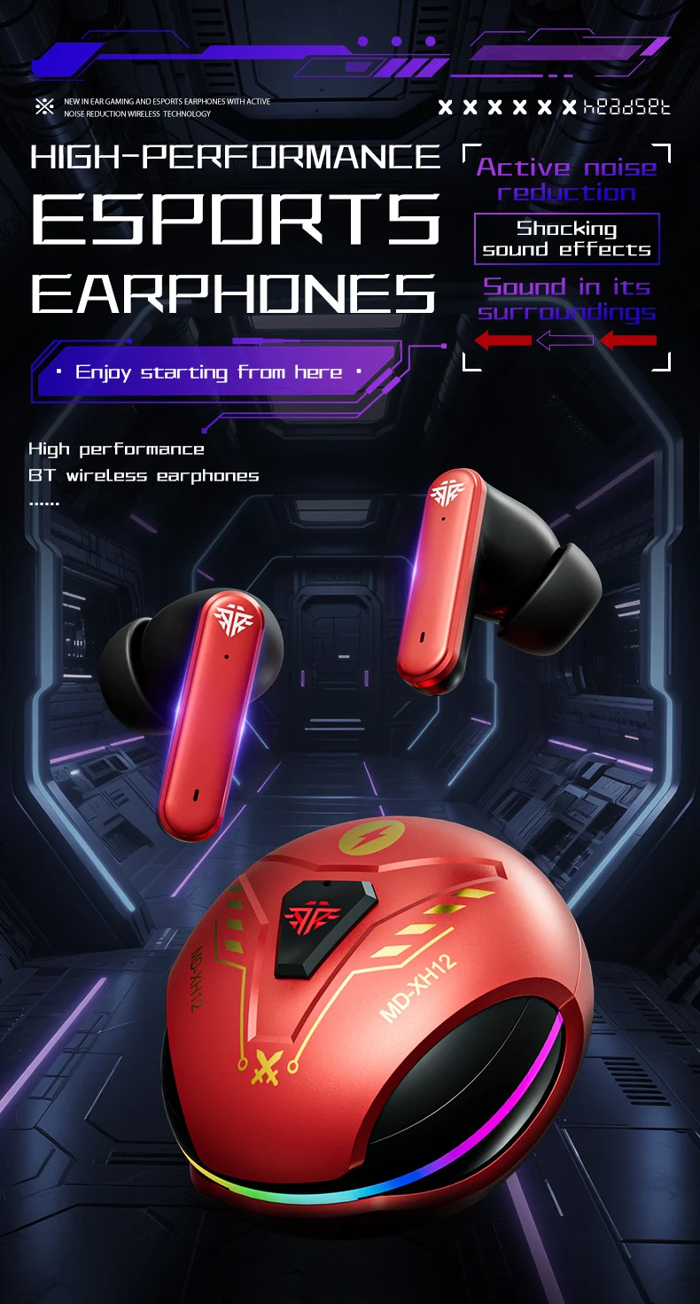 Title 5, New Mecha Game Bluetooth Headset with ANC, Acti...