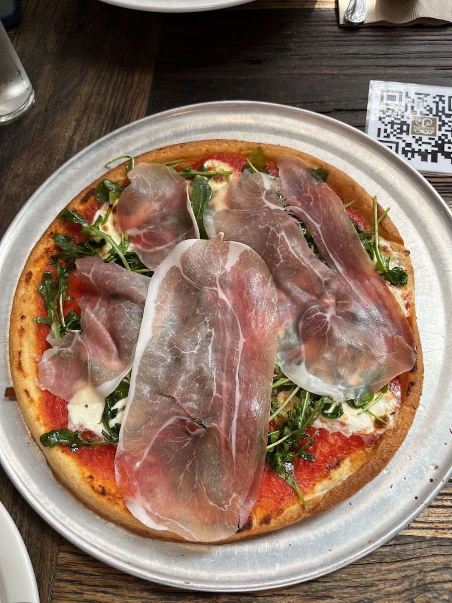 Prosciutto Arugula GF pizza (one of the specials of the day)