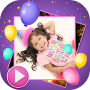 Birthday Photo Video Maker  Icon