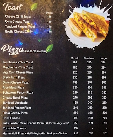 Pokket Cafe menu 