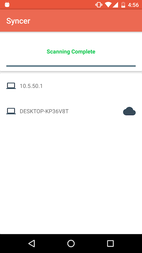 Android application Syncer screenshort