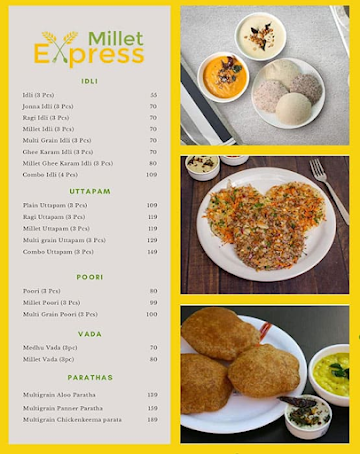 Millet Express menu 