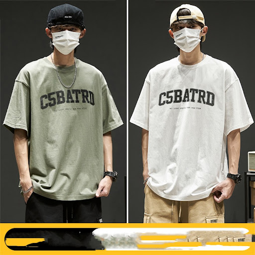 Title 14, Japanese Loose Cotton Letter Print Body Shirt f...