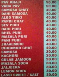 Koshys Calcutta Chats menu 1