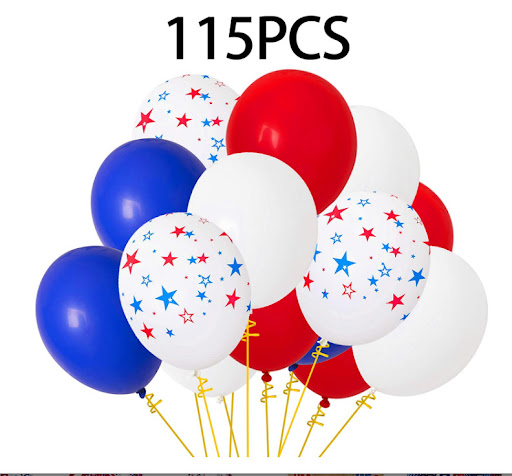 Title 1, Five-Pointed Star Latex Balloon Set for Parties...