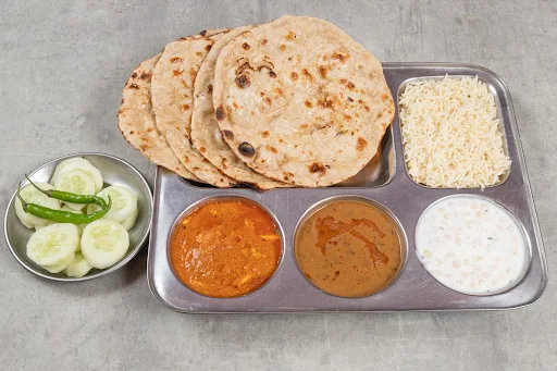 Special Butter Roti Thali With Chawal