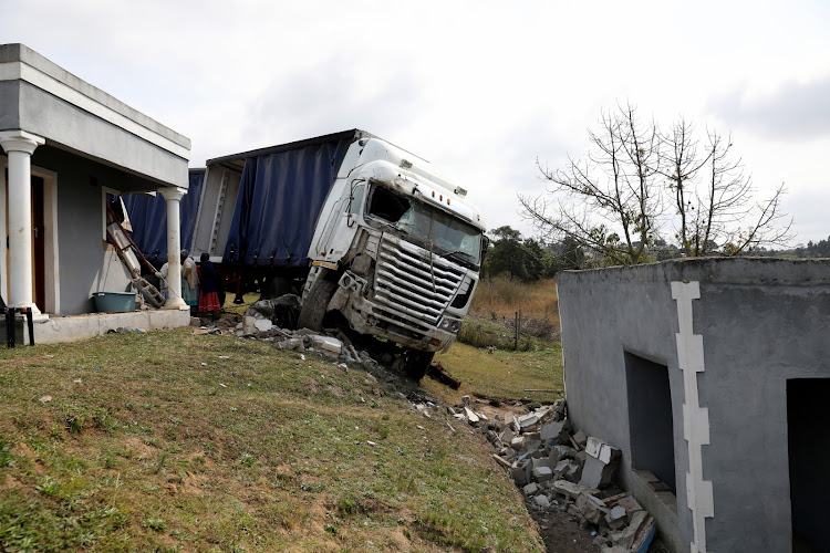Litha Ntobela feared the worst when she realised a truck had crashed into her son's bedroom.