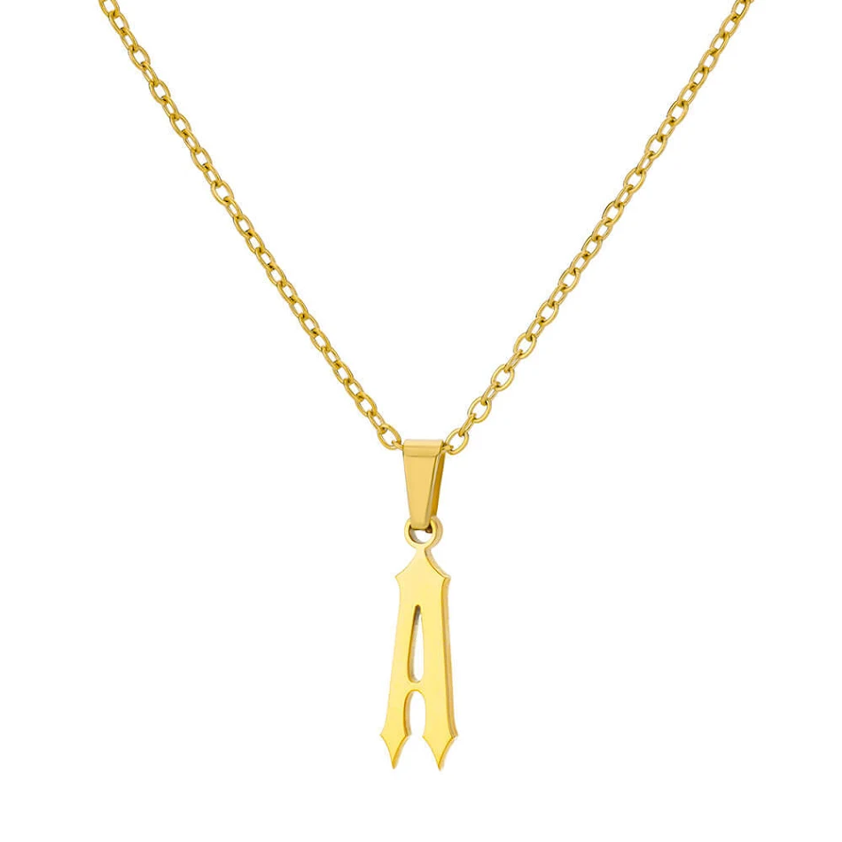Ketting met antieke Engelse letterhanger. Een tijdloos en elegant sieraad om je individualiteit te tonen. Het perfecte cadeau.