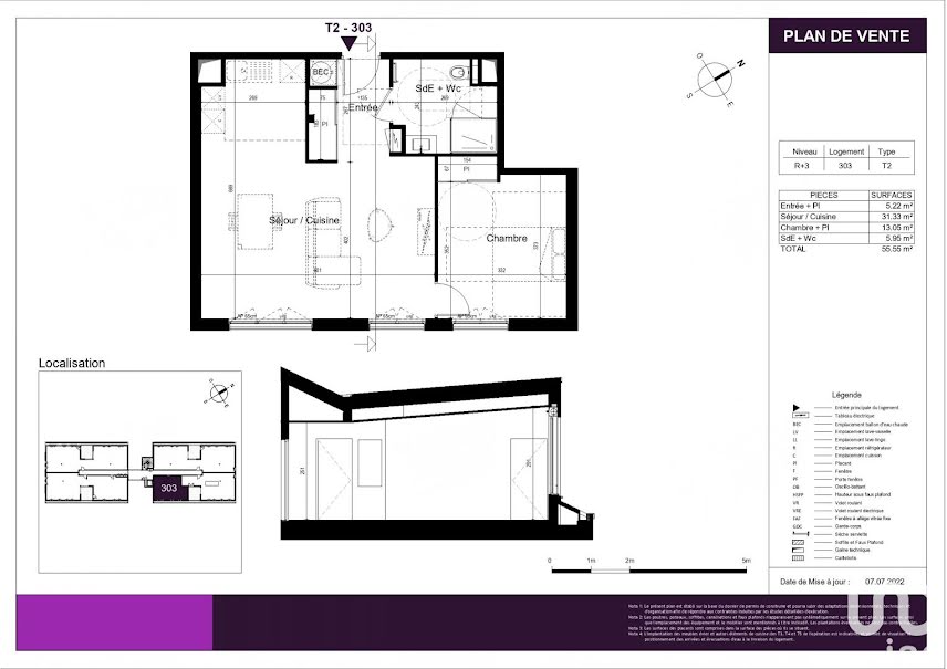Vente appartement 2 pièces 55 m² à Pléneuf-Val-André (22370), 310 000 €