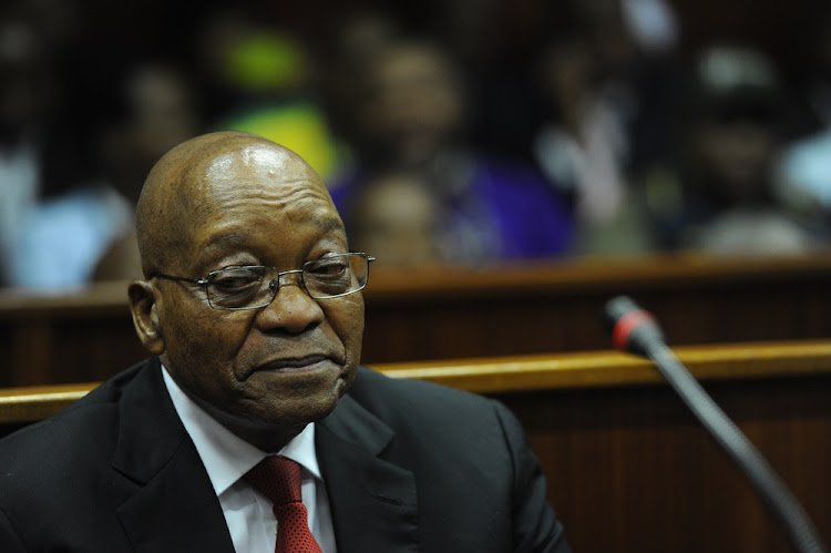 Former president Jacob Zuma in the Durban High Court on April 6 2018.