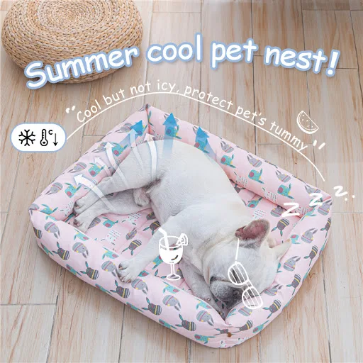 Summer dog bed Mat Dog Bed Dog cat Couch Breathable pet pad cooling pad Nylon waterproof washable dog bed Cooling Suppl